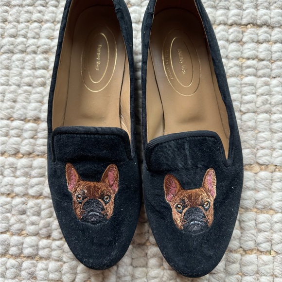 French Bulldog Velvet Loafer - Picture 2 of 3